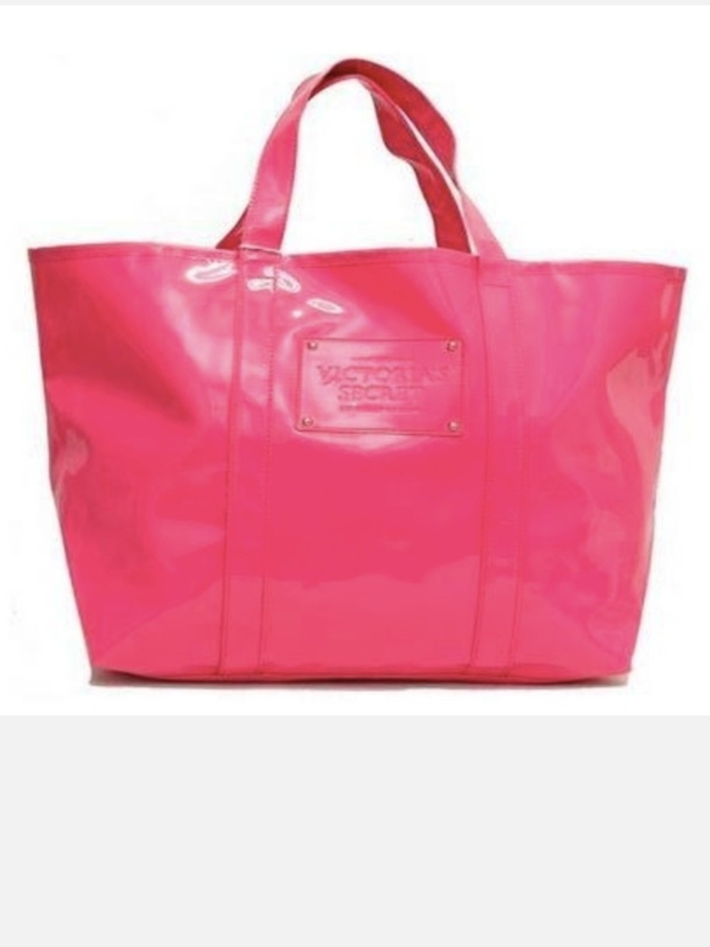 Victoria's Secret Hot Pink Patent Tote